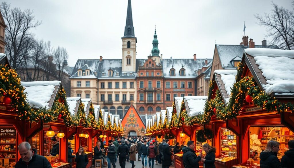 Christmas markets view Christmas markets view