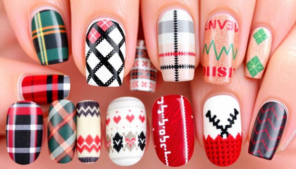 Christmas plaid nail designs Christmas plaid nail designs
