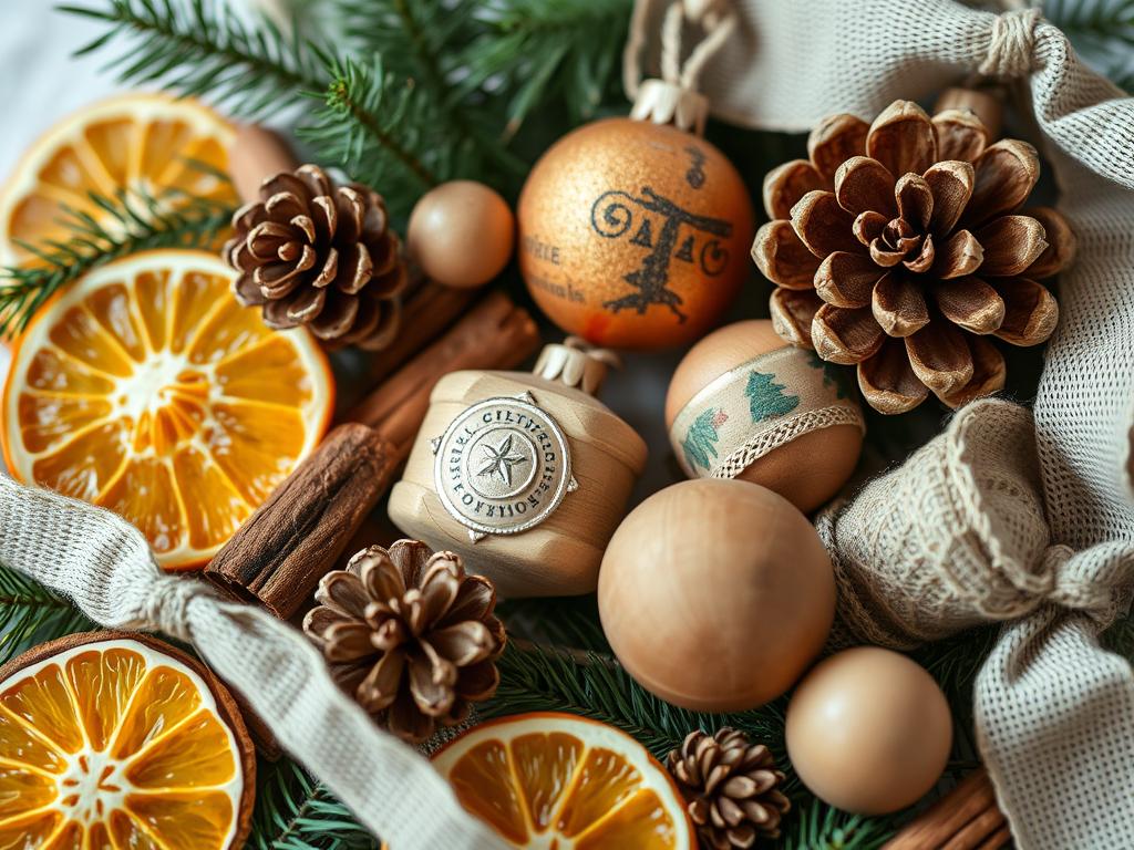 Eco-friendly Christmas decorations made from natural materials