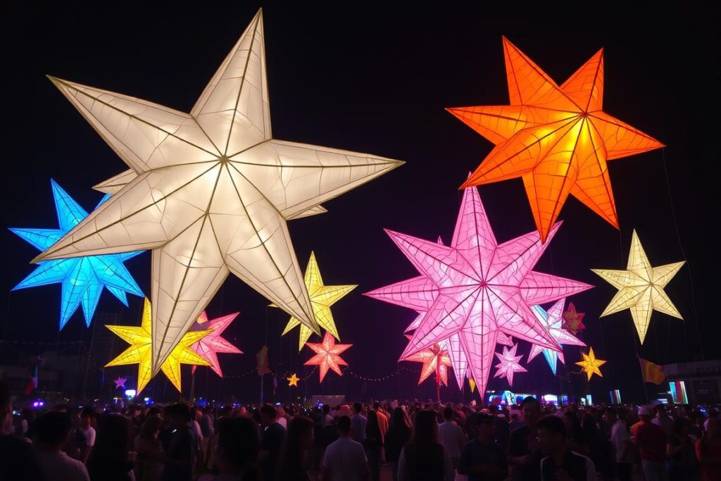 Giant parol lantern festival in the Philippines
