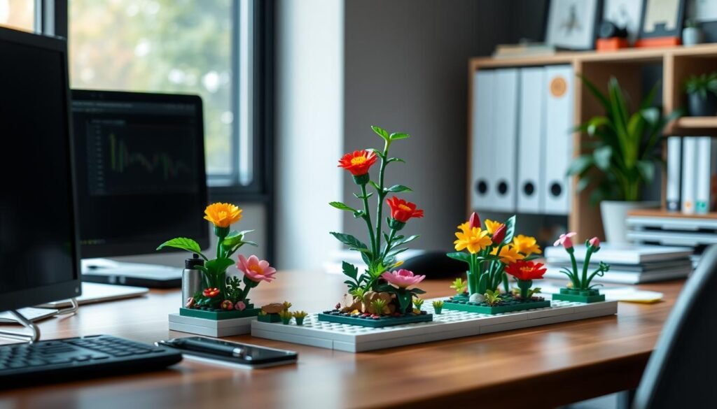 LEGO Cherry Blossom office desk plant