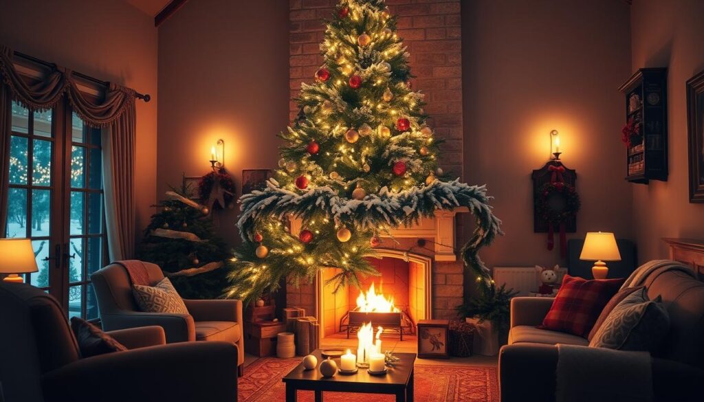 around christmas tree around christmas tree