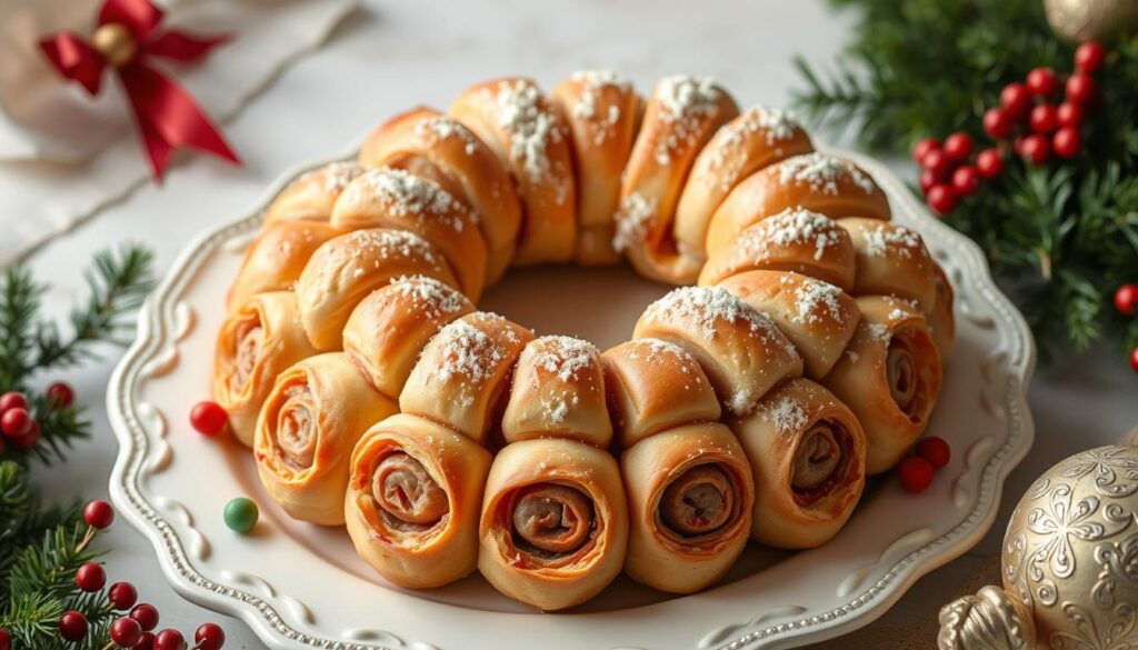 sausage roll wreath christmas recipe sausage roll wreath christmas recipe